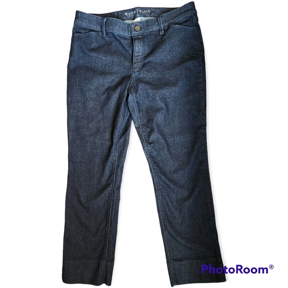 White House Black Market noir dark wash cropped jeans size 8 - Picture 11 of 12